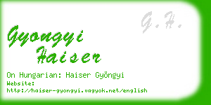 gyongyi haiser business card